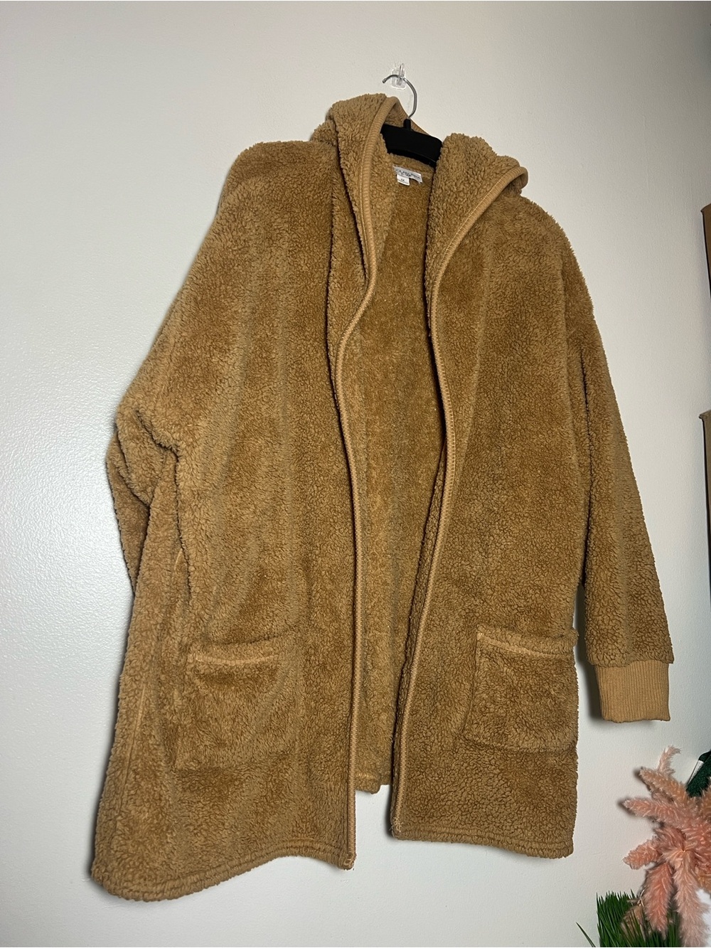 UGG Koolaburra Tan Brown Plush Sherpa Cardigan Jacket Sweater 1X